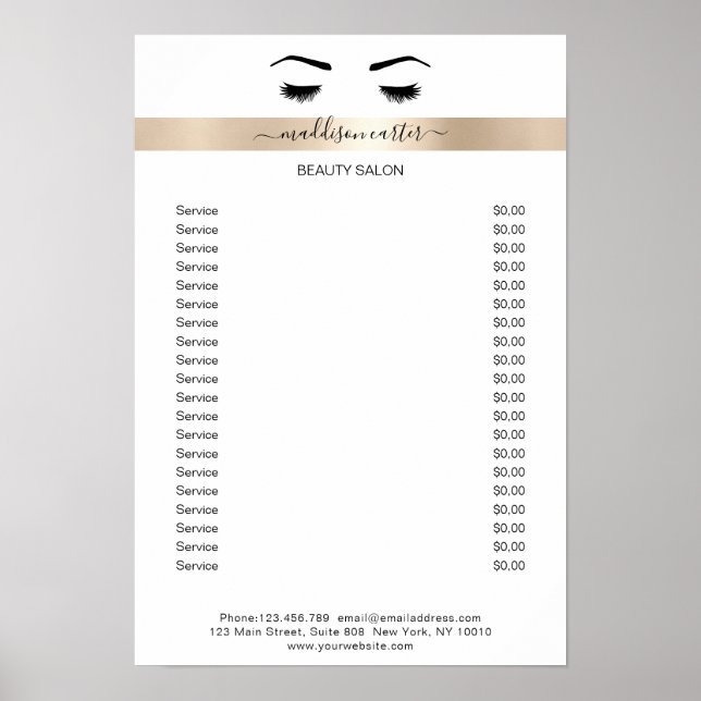 Wimpern Augenbrauen Poster (Framsidan)