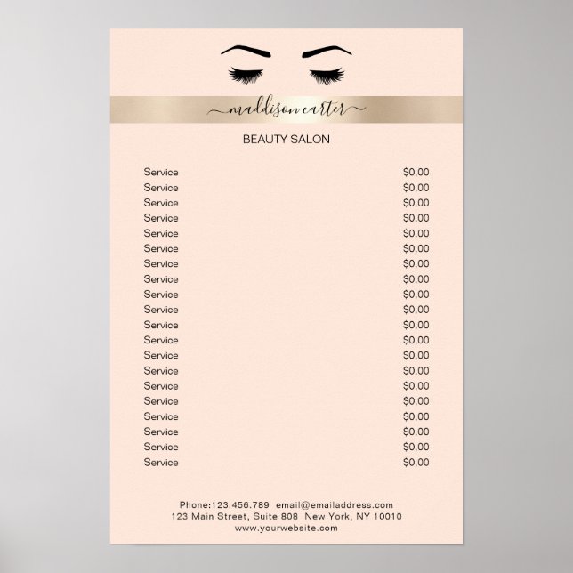 Wimpern Augenbrauen Poster (Framsidan)