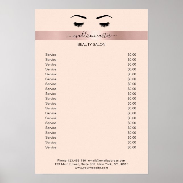 Wimpern Augenbrauen Poster (Framsidan)