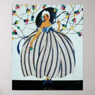 WIMSICAL YOUNG GIRL BEAUTY MODE COSTUME DESIGN POSTER
