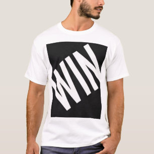 WIN Heavy Diagonal Typography T-Shirt Bold Hustl