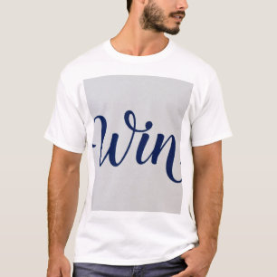 WIN Kalligrafi Neon Typografi T-Shirt