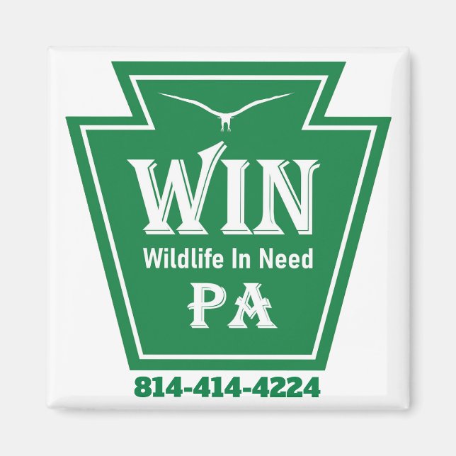 WIN LOGO Kylskåpsmagnet (Framsidan)