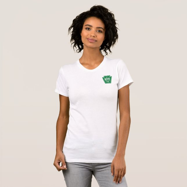 WIN Logo Womens T-shirt w/ QR code on back (Hel framsida)