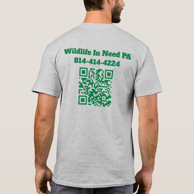 WIN Logotyp Herr t-shirt med QR-kod på baksidan (Baksida)
