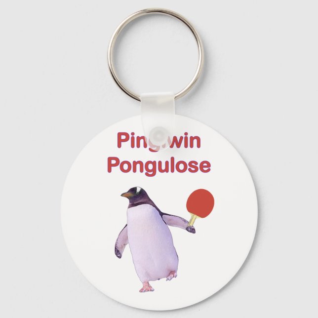 Win Lose Penguin Ping Pong Nyckelring (Framsida)