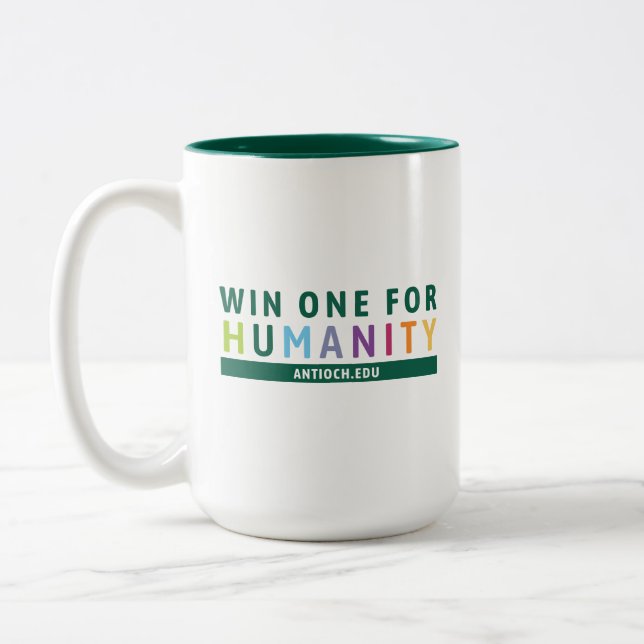 Win One for Humanity Mugg | Antioch Universiteten (Vänster)