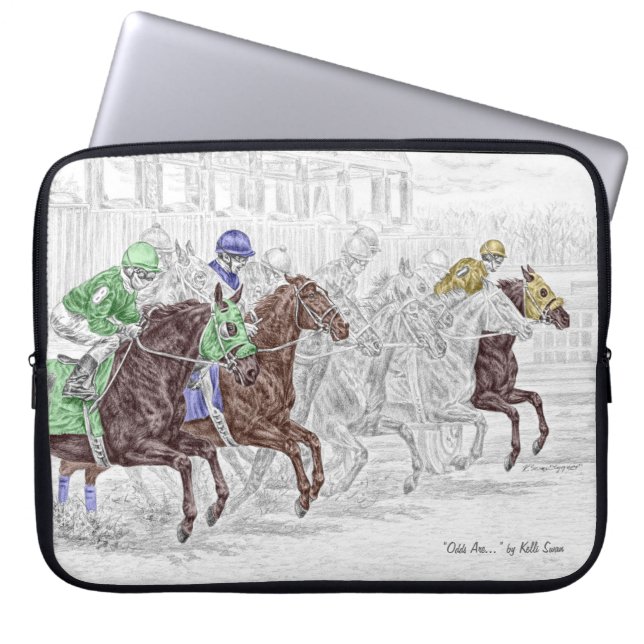 Win Ställe Show Tävling Horses Laptop Fodral (Framsidan)