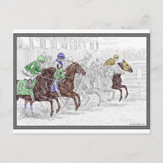 Win Ställe Show Tävling Horses Vykort (Framsida)