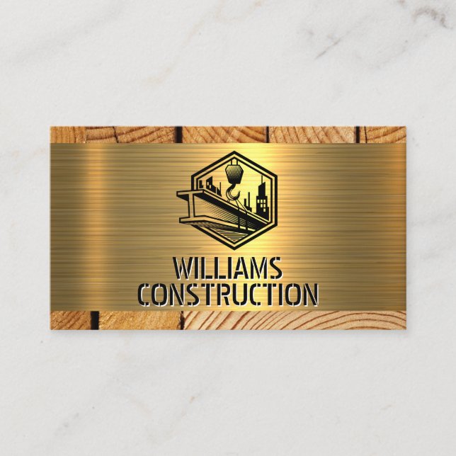 Winch Crane Holding Beam Visitkort (Framsida)