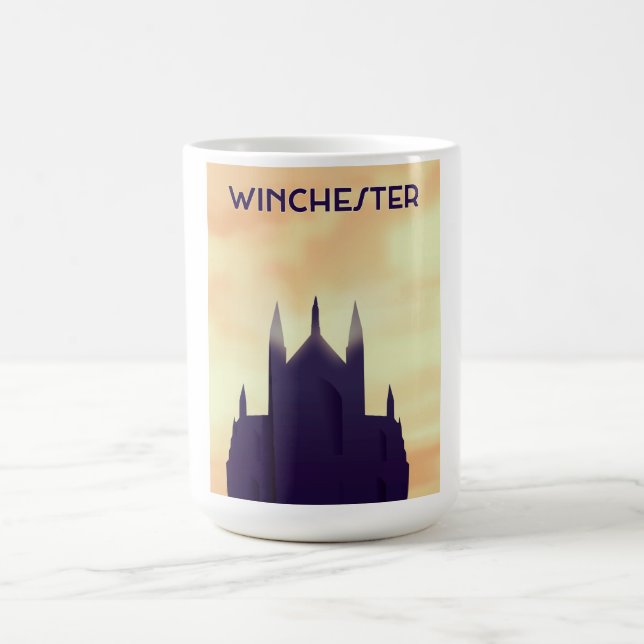 Winchester Cathedral-reseaffisch poster utskrift Kaffemugg (Center)