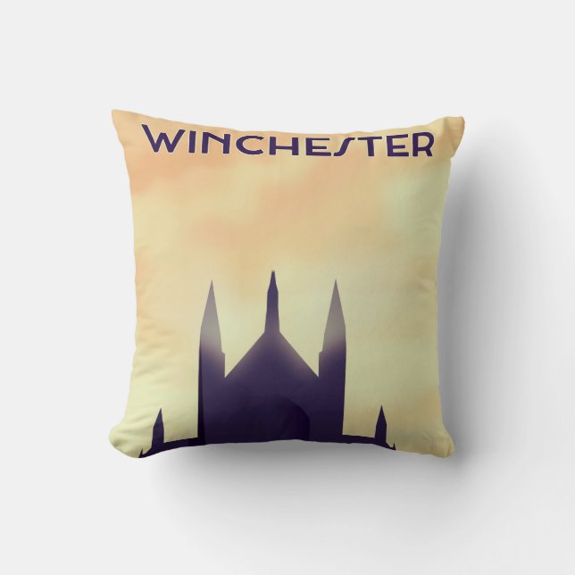 Winchester Cathedral-reseaffisch poster utskrift Kudde (Framsida)