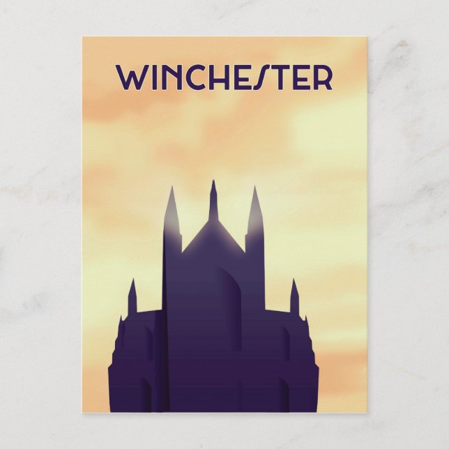 Winchester Cathedral-reseaffisch poster utskrift Vykort (Framsida)