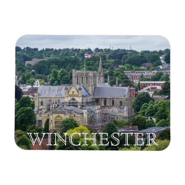 Winchester Cathedral view-kylmagnet Magnet (Horisontell)
