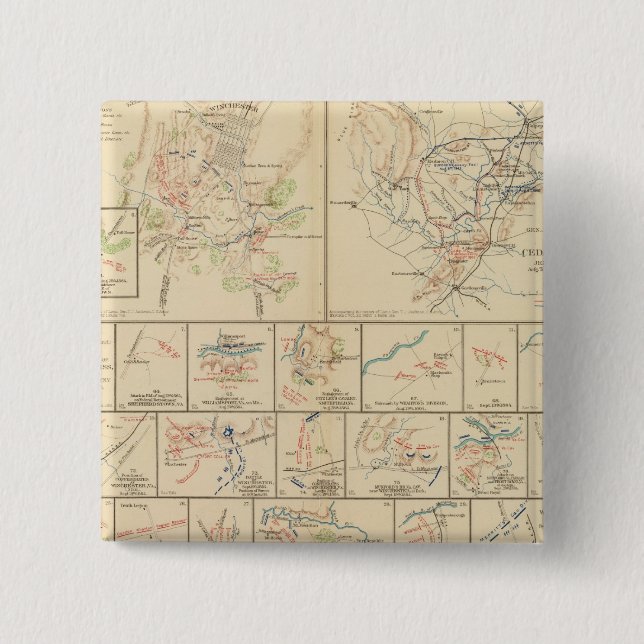 Winchester, Cedar Springa, Port Republic, Va Knapp (Framsida)