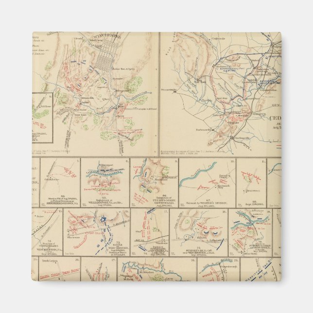 Winchester, Cedar Springa, Port Republic, Va Magnet (Framsidan)