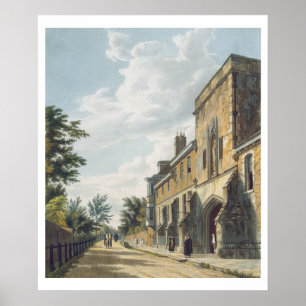 Winchester College Entrance med Wardens Hous Poster
