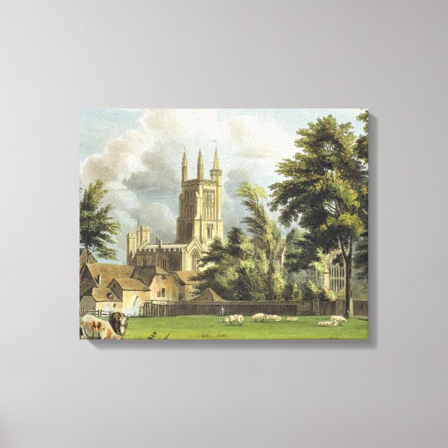 Winchester College från Meadow, från 'History Canvastryck (Framsida)