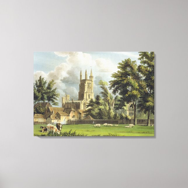 Winchester College från Meadow, från 'History Canvastryck (Framsida)
