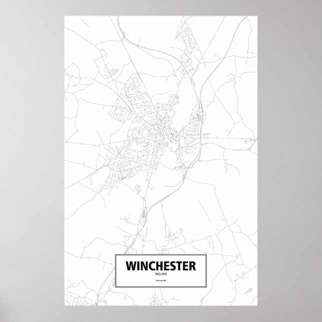 Winchester, England (svart på vit) Poster (Framsidan)