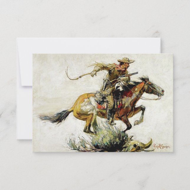 "Winchester Horse and Rider" av Philip R Goodwin Tack Kort (Framsida)