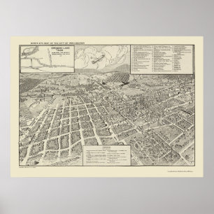 Winchester, VA Panoramic Karta - 1926 Poster