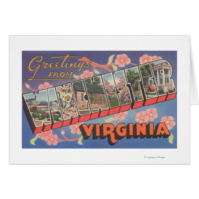 Winchester, Virginia - Large Brev Scenes Hälsningskort (Framsidan Horizontal)