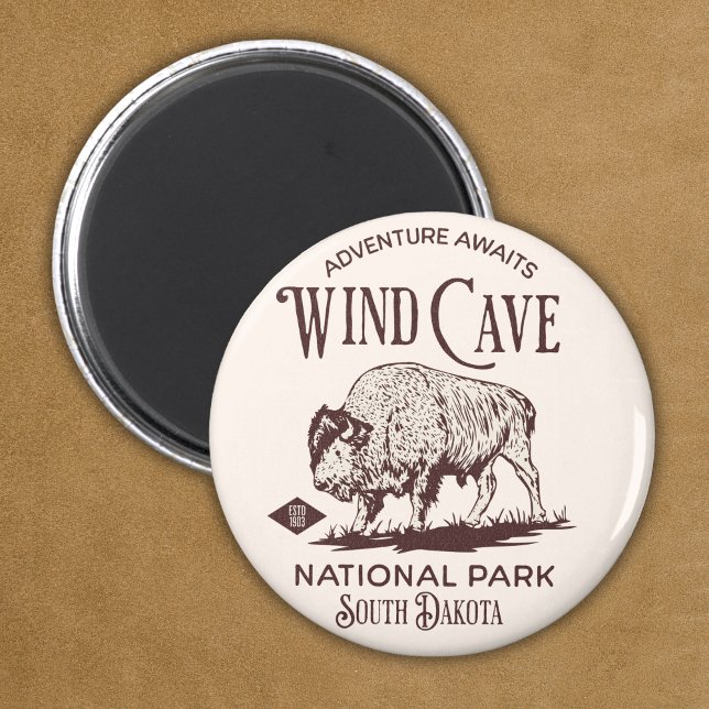 Wind Cave National Park Gift for nature Lovers Magnet (Skapare uppladdad)