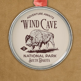 Wind Cave National Park - Hiking Lovers Gift Julgransprydnad Metall