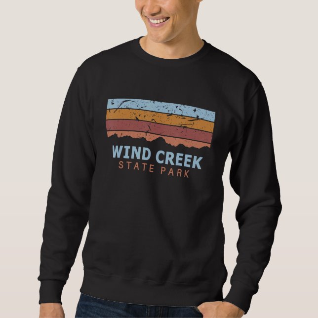 Wind Creek State Park Alabama Retro Coolt Lång Ärmad Tröja (Framsida)