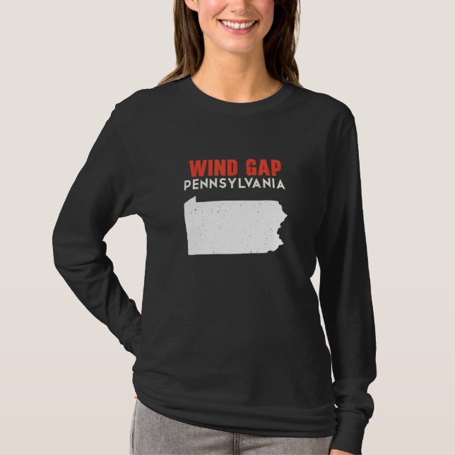 Wind Gap Pennsylvania USA State America Travel T Shirt (Framsida)