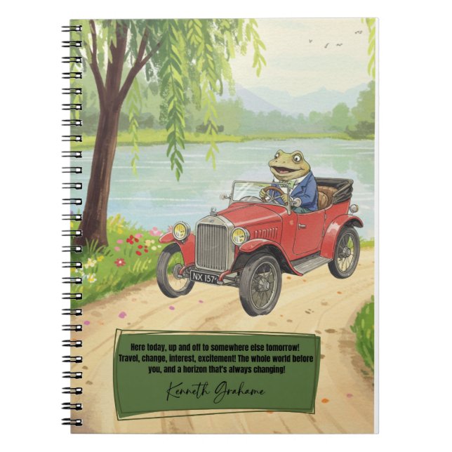 Wind in the Willows notebook Anteckningsbok (Framsidan)