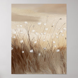 WindSwept Wildflowers #1 – Soft Botanical Art Poster