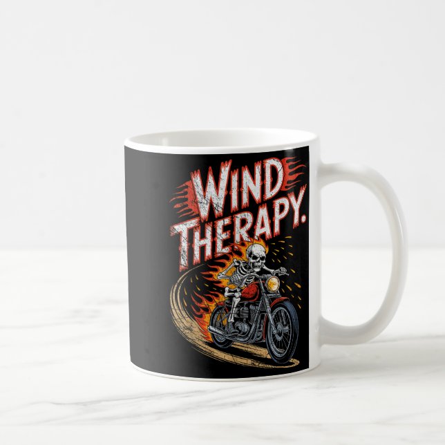 Wind Therapy Motorbike Motorcycle Men Women  Kaffemugg (Höger)