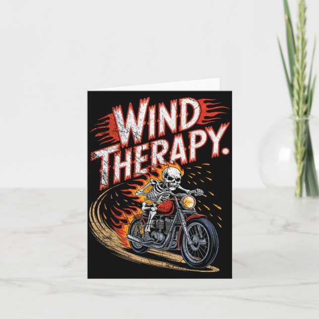 Wind Therapy Motorbike Motorcycle Men Women  Kort (Framsida)