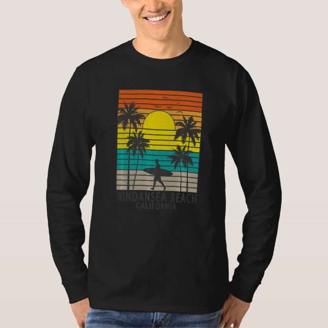 Windansea Beach California CA Surfer Surfing Surf  T Shirt (Framsida)