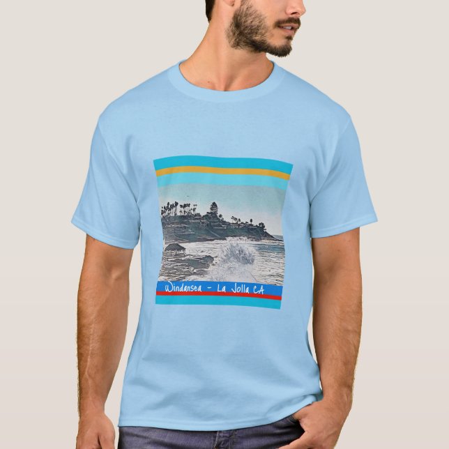 Windansea Beach La Jolla, CA T Shirt (Framsida)