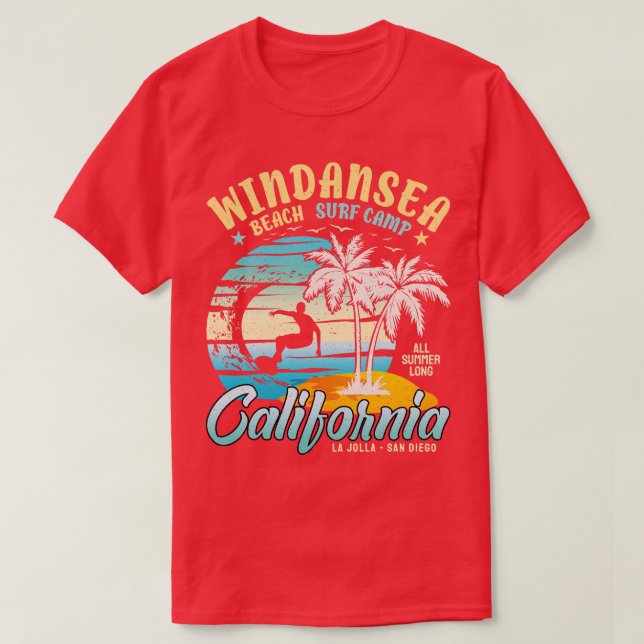 Windansea Beach La Jolla San Diego T Shirt (Design framsida)