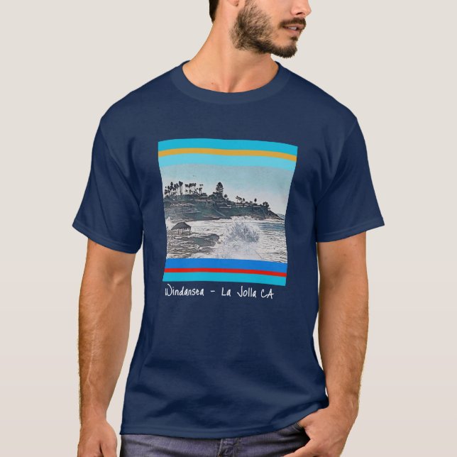 Windansea Beach La Jolla T Shirt (Framsida)