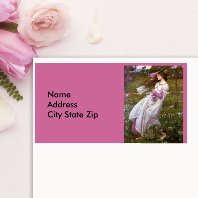 Windblommor av John Waterhouse Adressetikett (Skapare uppladdad)