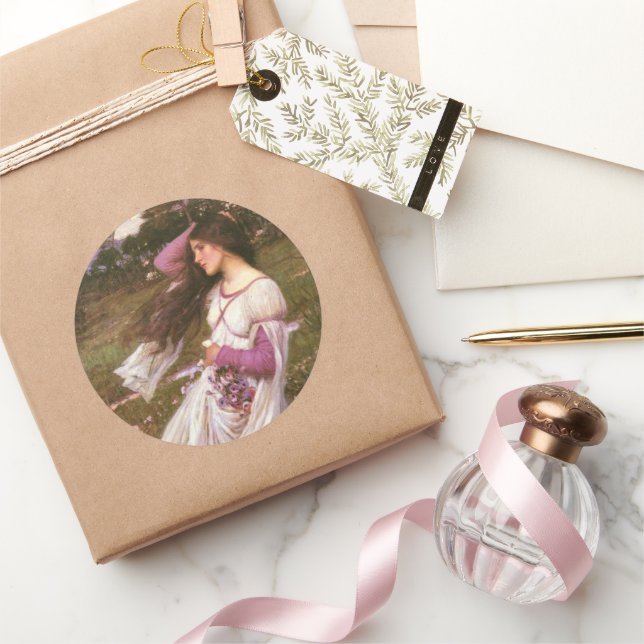 Windblommor Runt Klistermärke (Gåvor)