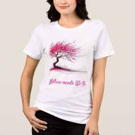 Windblown Cherry Blommar Träd T Shirt