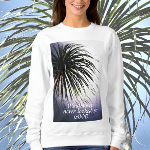 Windblown Handflatan Träd Tropical Chic T-Shirt