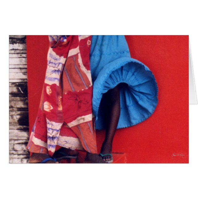 Windblown Skirt Hälsningskort (Framsidan Horizontal)