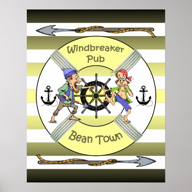 "Windbryer Pub" ~ Bean Town ~ (Boston) ~ Poster (Framsidan)