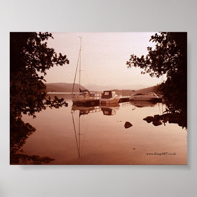 Windermere At Dawn Poster (Framsidan)