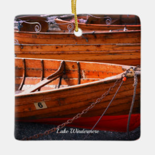 Windermere District Boats Motivational Sjö Julgransprydnad Keramik