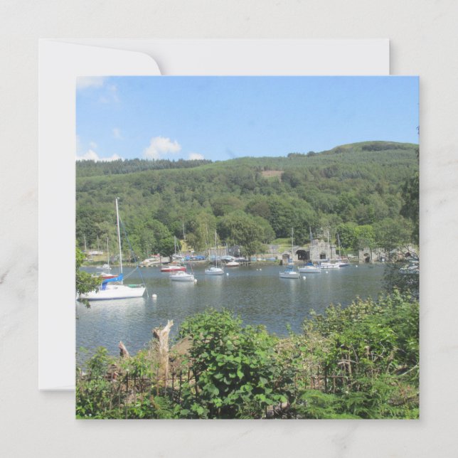 Windermere - Flat Greeting Card i distriktet Sjö Kort (Framsida)