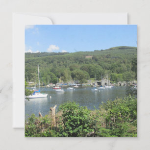 Windermere - Flat Greeting Card i distriktet Sjö Kort