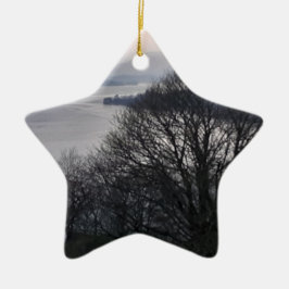 Windermere in Winter Ceramic Ornament